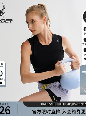 SPYDER蜘蛛春夏女TRAINING弹力罗纹简洁训练运动无袖背心25CS472W
