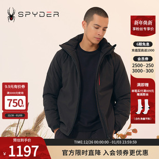 SPYDER蜘蛛新品 男子TRAINING棉服户外保暖连帽棉衣23MF247M