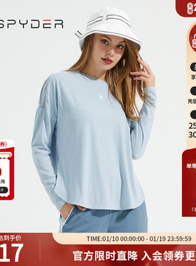 SPYDER蜘蛛女子圆领套头拼接TRAINING T恤23CS410W