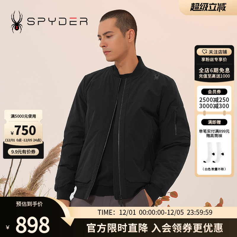 SPYDER秋冬棉服男士夹克保暖外套