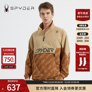 SPYDER蜘蛛春夏男子356 STYLE拼色袋鼠口袋立领宽松夹克23CS133M