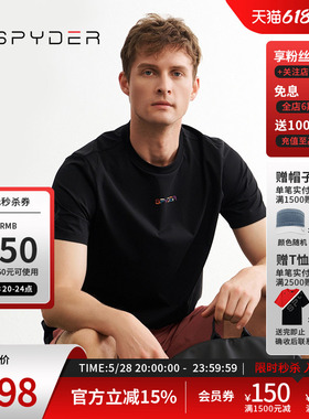SPYDER蜘蛛春夏男子URBAN LIFE透气运动休闲圆领短袖T恤24MS473M