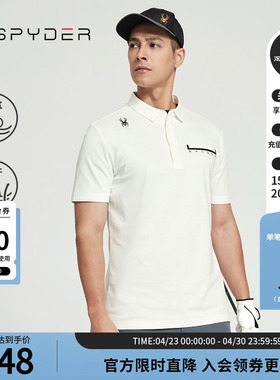 SPYDER蜘蛛春夏男子SKI LIFE运动短袖T恤翻领商务POLO衫24CS413M