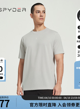 SPYDER蜘蛛春夏男子URBAN LIFE休闲直筒宽松纯色短袖T恤24MS409M
