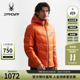 SPYDER蜘蛛秋冬男MOUNTAIN LIFE舒适保暖休闲连帽羽绒服24CF245M