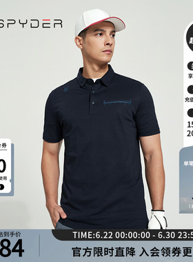 SPYDER蜘蛛春夏男士SKI LIFE运动短袖T恤翻领商务POLO衫24CS413M
