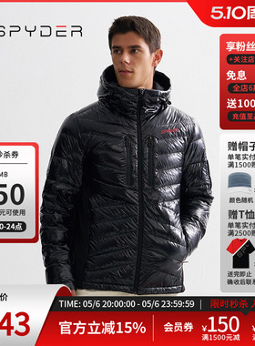 SPYDER蜘蛛秋冬男SKI PRO保暖舒适防泼水休闲羽绒服外套24CF265M