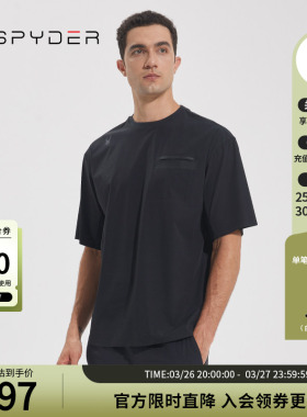 SPYDER蜘蛛春夏男356 STYLE简约休闲圆领舒适亲肤短袖T恤23CS419M