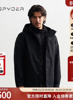 SPYDER蜘蛛秋冬男MOUNTAIN LIFE连帽保暖长袖三合一夹克24EF249M