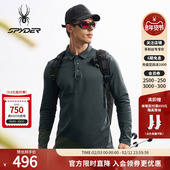 SPYDER蜘蛛秋冬男火山岩矿物混纺珠地休闲运动长袖 POLO衫 25MF401M