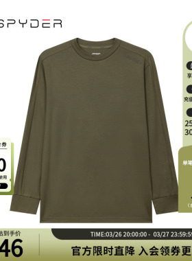 SPYDER蜘蛛秋冬男TRAINING舒适保暖休闲运动长袖T恤24CR419M