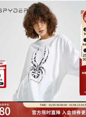 SPYDER蜘蛛春秋男女同款356 STYLE吸湿排汗印花长袖T恤22ES441U