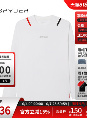 SPYDER蜘蛛秋冬男TRAINING休闲时尚运动针织长袖U领T恤24CR423M