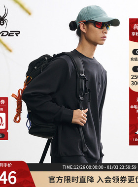 SPYDER蜘蛛秋季男子珠地双面空气层户外休闲圆领套头卫衣25MF307M