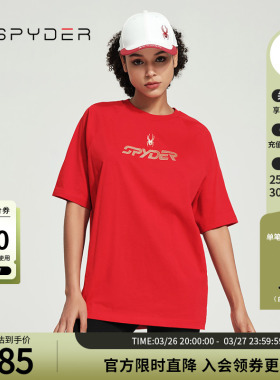 SPYDER蜘蛛春夏男女同款URBAN LIFE印花休闲短袖中性T恤24CS419U