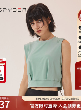 SPYDER蜘蛛春夏女356 STYLE亲肤透气运动宽松圆领无袖T恤23CS436W