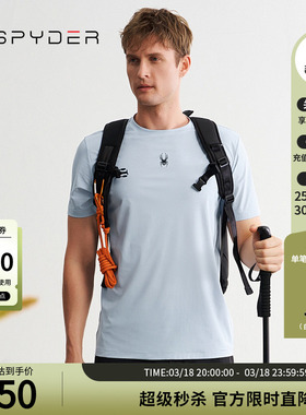 SPYDER蜘蛛春夏男子TRAINING透气户外休闲运动短袖T恤24ES471M