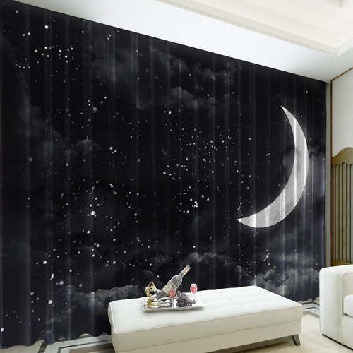 月亮星空ins风直播定制遮光布
