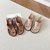 新款 磨砂夹趾凉鞋 小码 一三良品2025夏季 34软底百搭气质露趾沙滩鞋