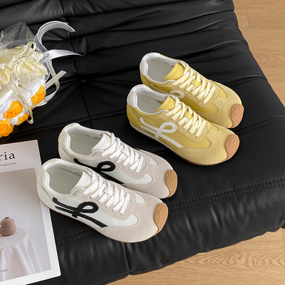 一三良品小个子隐形增高5cm百搭运动鞋小码3334春夏系带德训鞋女