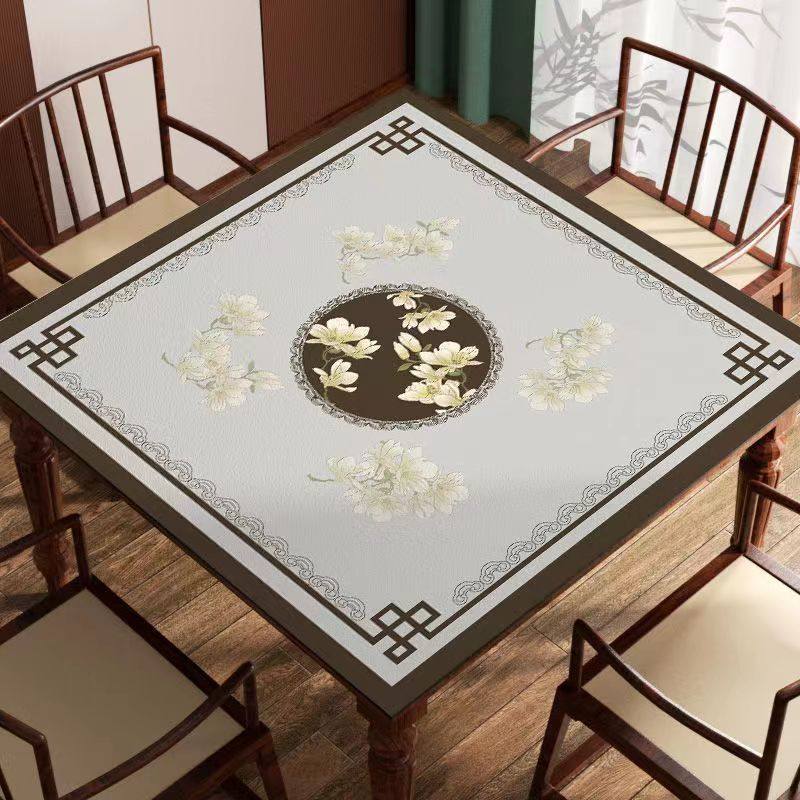 正方形桌布用茶几垫防滑隔音台布耐磨可水洗新中式餐桌书桌桌垫,居家布艺,茶几垫,淘宝优惠券,粉丝福利购,淘宝优惠卷