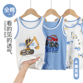 小无袖 宝宝无骨背心儿童吊带100%纯棉a类外穿男童婴儿夏季 薄款 T恤