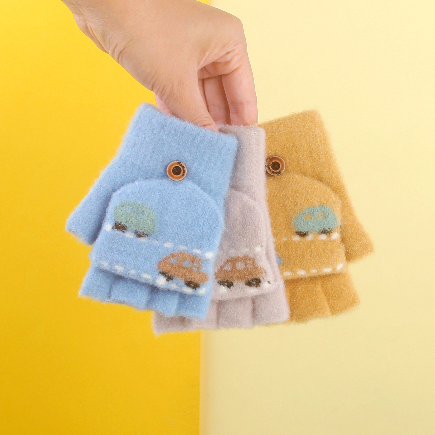 儿童手套男孩针织保暖冬季