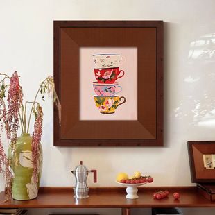 《彩杯》法式中古风小众艺术客厅装饰画高级感多巴胺餐厅卧室挂画