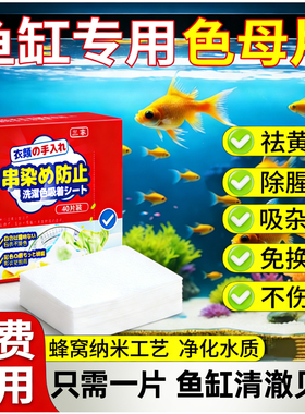 兰家鱼缸黄水过滤水族箱吸色片透水滤布高密度净水材料过滤吸色纸