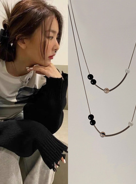 姜涩琪同款天然石项链女韩国小众