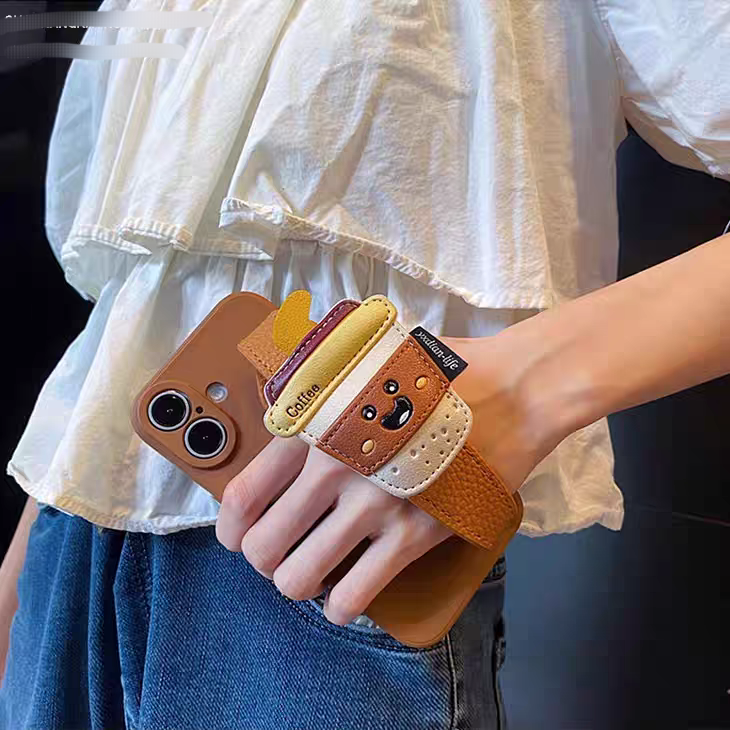 适用三星s25软硅胶咖啡腕带