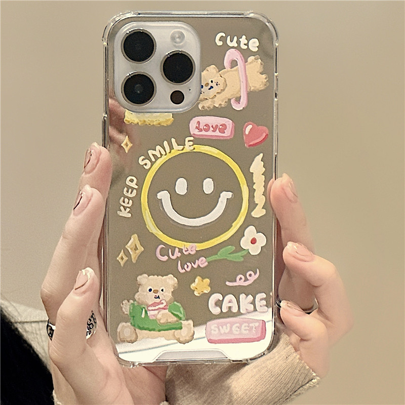 镜面x30i荣耀play4t手机壳magic3pro简约play5油画6tpro补妆镜子magic