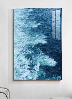 大海水浪花海滩风景玄关装饰画客厅餐厅书房办公室背景墙挂画酒店