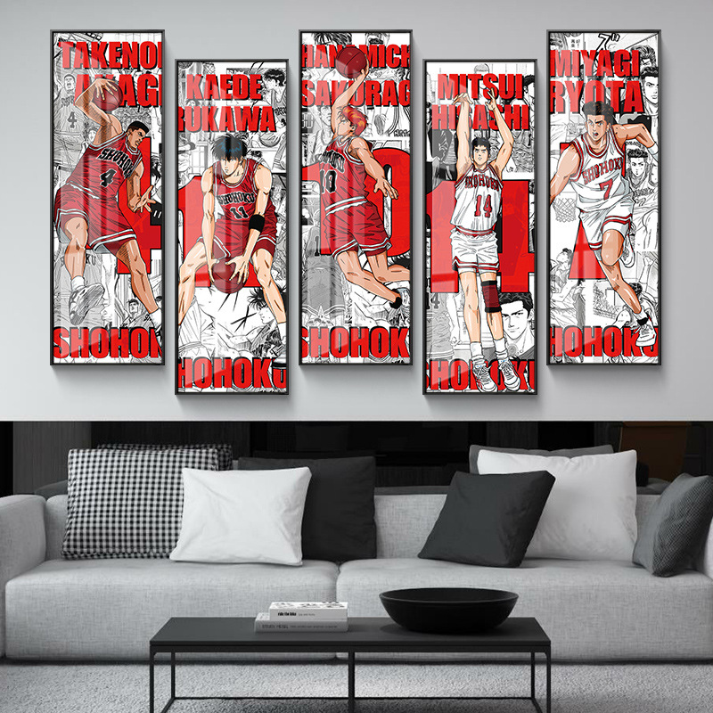 灌篮高手挂画樱木花道动漫装饰画男生卧室二次元电竞房间墙面壁画