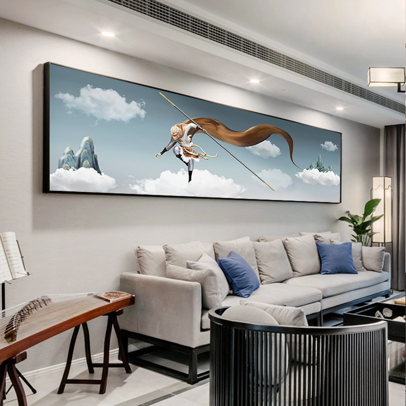 大圣归来孙悟空办公室装饰画新中式客厅沙发背景墙装饰画斗战圣佛