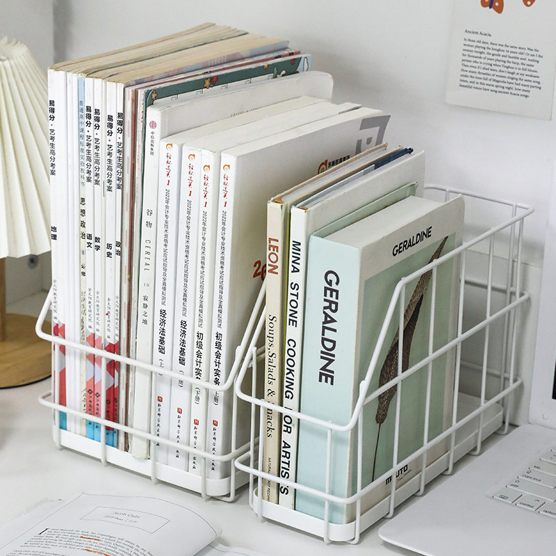 ins originality Iron art Metal desktop Book Stand storage box bookshelf Separator plate fixed Book children Picture book read Storage Bookend Book by Bookends study student desk Artifactin the Electronic Dictionary/Electronic paper book/Stationery , Shelves/Display items , Bookend/Reading frame  category - from Buy2taobao.com to provide professional Taobao agent buy service