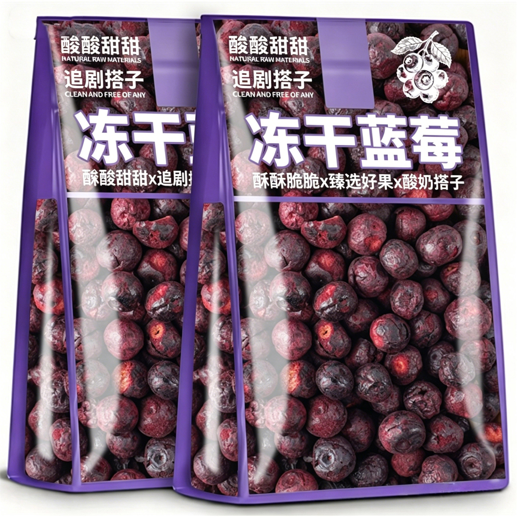 伊人蔬冻干蓝莓蓝莓干水果干追剧解馋酸甜包装休闲食品追剧小零食