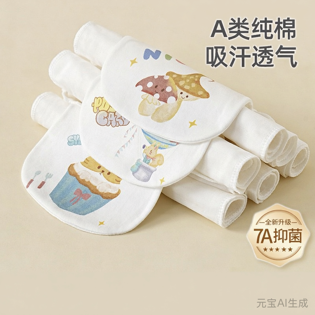 吸汗巾纯棉a类幼儿园儿童汗巾垫背巾止汗全棉纱布婴儿宝宝隔汗巾,婴童用品,吸汗巾/垫背巾,淘宝优惠券,粉丝福利购,淘宝优惠卷