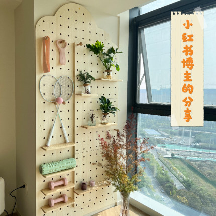 木工小舅 阳台空调外机检修门遮挡洞洞板 墙洞遮丑洞洞板置物架