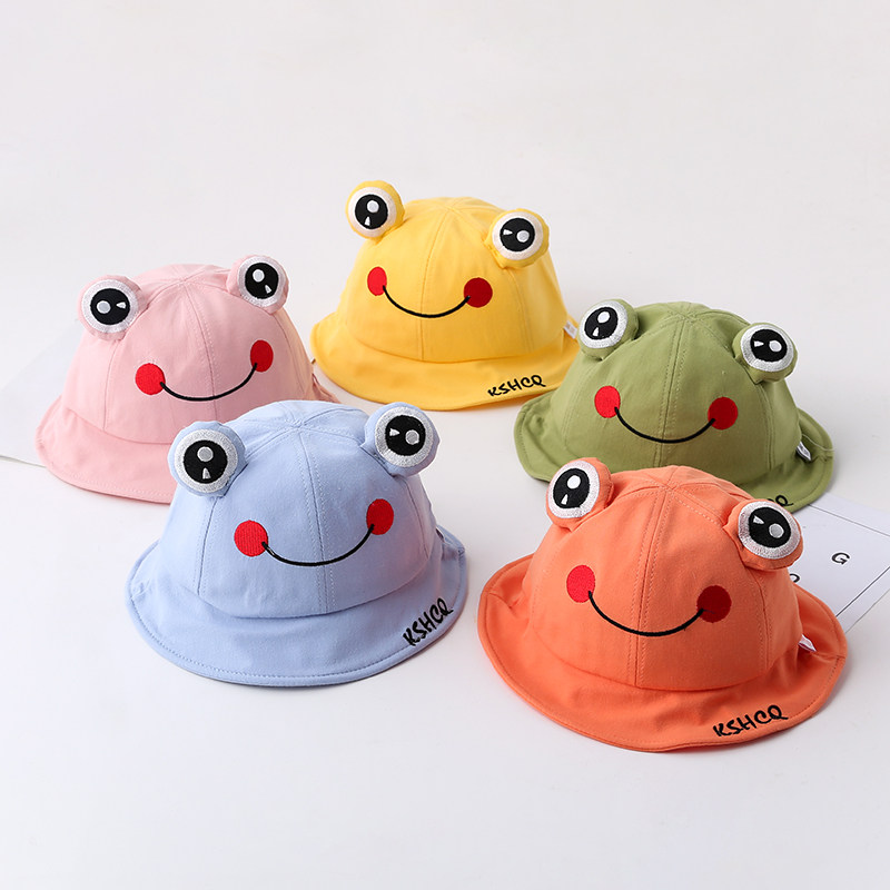 Smiling face Frog Bucket hats Korean Edition children spring and autumn new pattern Embroidery men and women baby Fisherman hat Child Sun hatin the Children/Baby/Family fitted , Hat/Muffler/Masks/Gloves/Earmuffs/Booties , Hat  category - from Buy2taobao.com to provide professional Taobao agent buy service