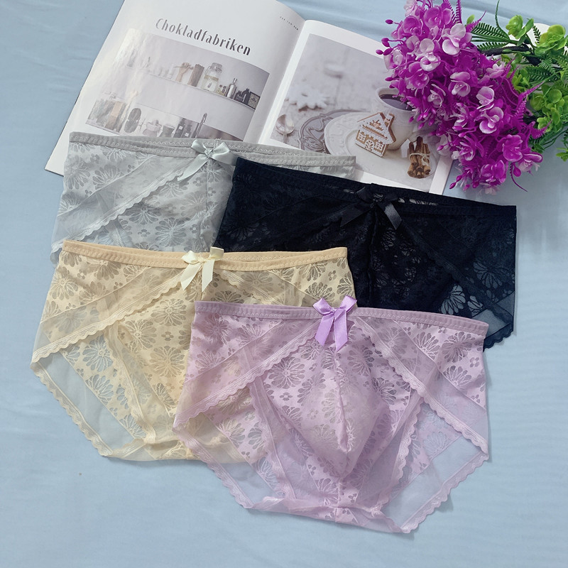 男士蕾丝内裤大码伪娘专用