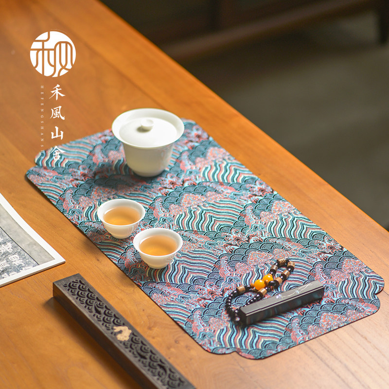 中式宫廷云织锦双面茶席禅意布艺干泡席吸水茶垫隔热防烫桌垫桌旗,居家布艺,茶席,淘宝优惠券,粉丝福利购,淘宝优惠卷