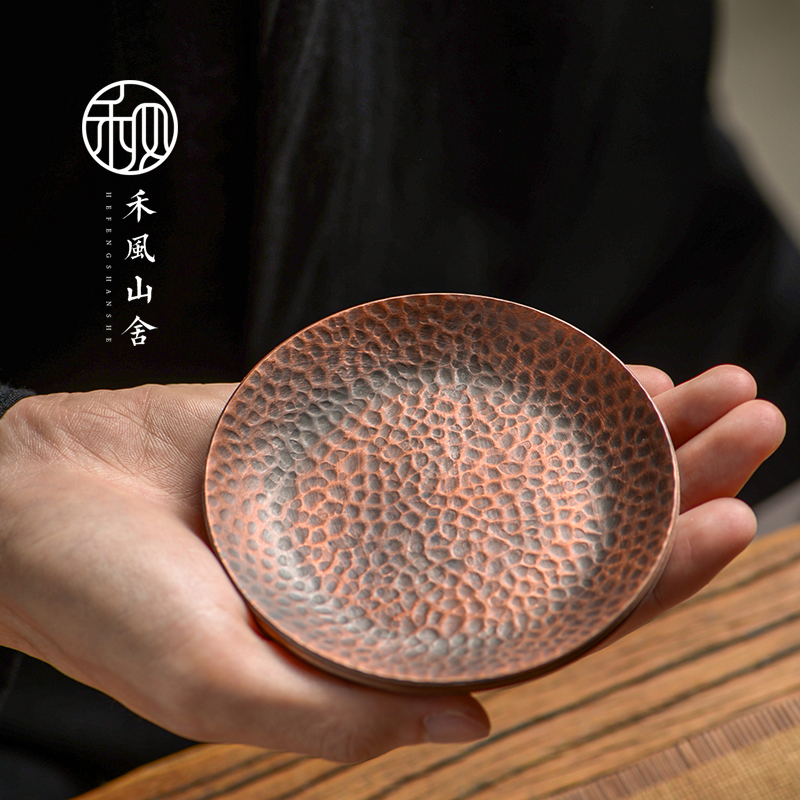 禾风山舍加厚隔热手工锤纹杯垫