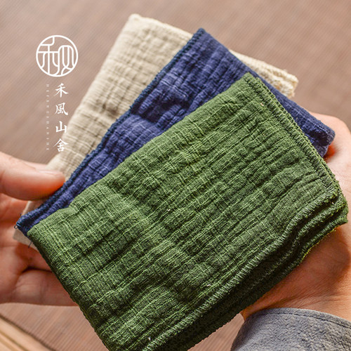 加厚吸水抹布茶台毛巾茶道棉麻