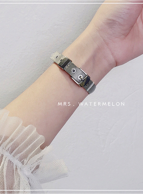 钛钢手链男女情侣款手