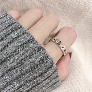 高级感钛钢戒指女ins潮罗马数字