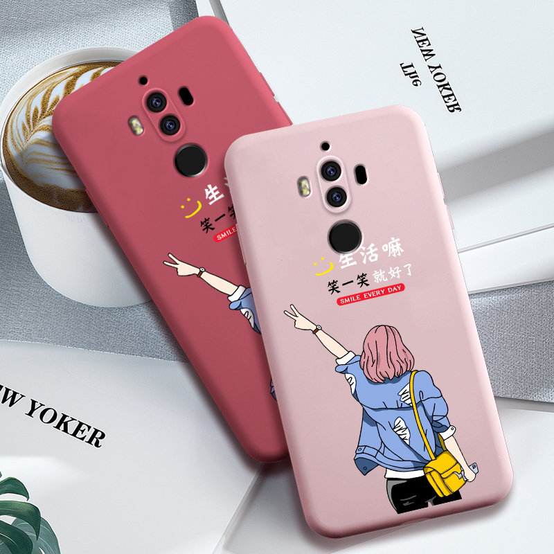 华为mate9手机壳软硅胶女款mate9pro液态防摔保护套mate10卡通可爱软