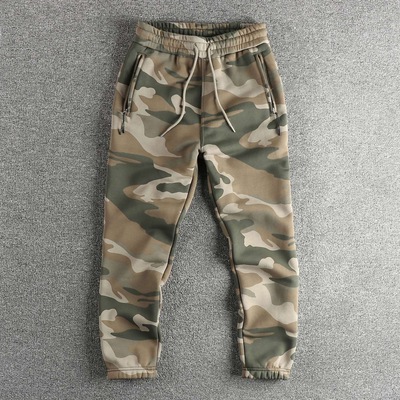 卫裤+宽松+加厚+束脚+迷彩+休闲