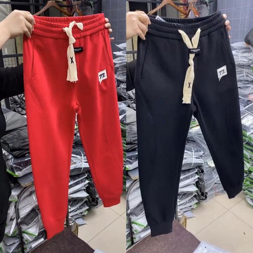 潮牌卫裤宽松休闲刺绣哈伦