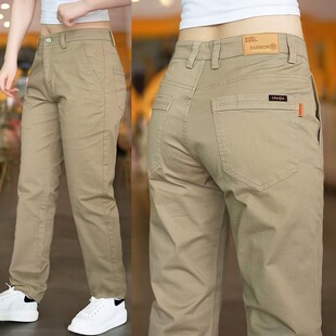 纯棉休闲裤 修身 直筒时尚 全棉裤 男装 耐脏耐磨男士 百搭长裤 子男工装